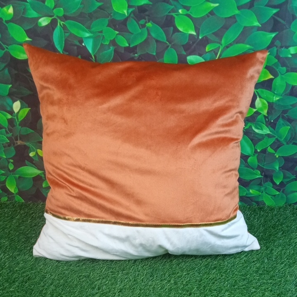 🍂 Fall Orange and White Decorative Pillow